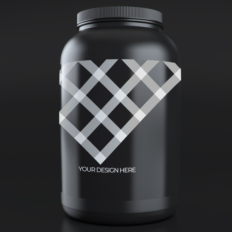 Protein Tub Mockup psd 016 example a